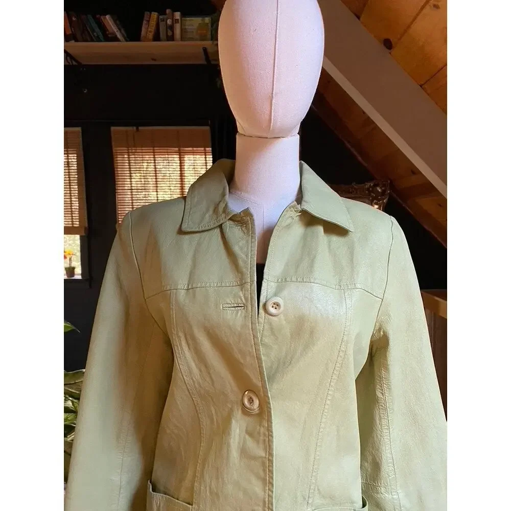Green Leather Jacket Vintage